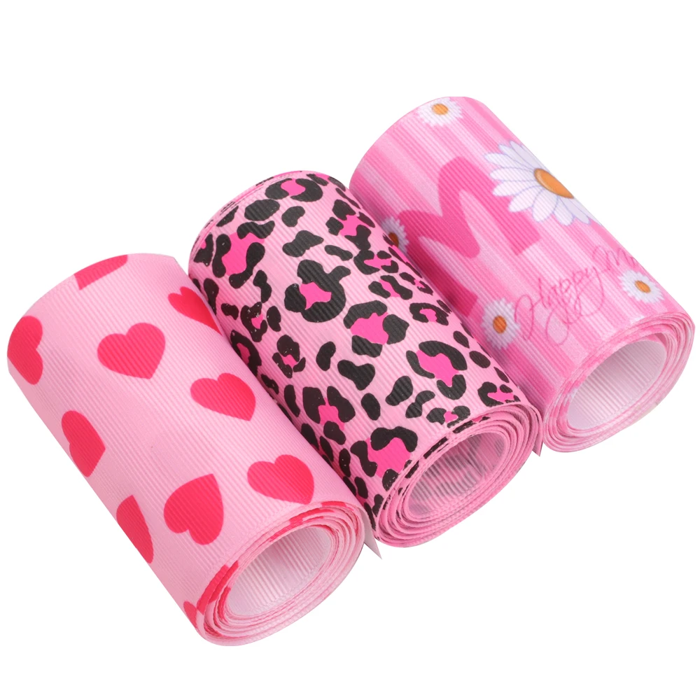 

Grosgrain Stain Ribbons Heart Love Animal Pattern Printed Ribbons DIY Crafts Supplies Handmade Hair Bows Gift Wrapping 75 MM 2 Y