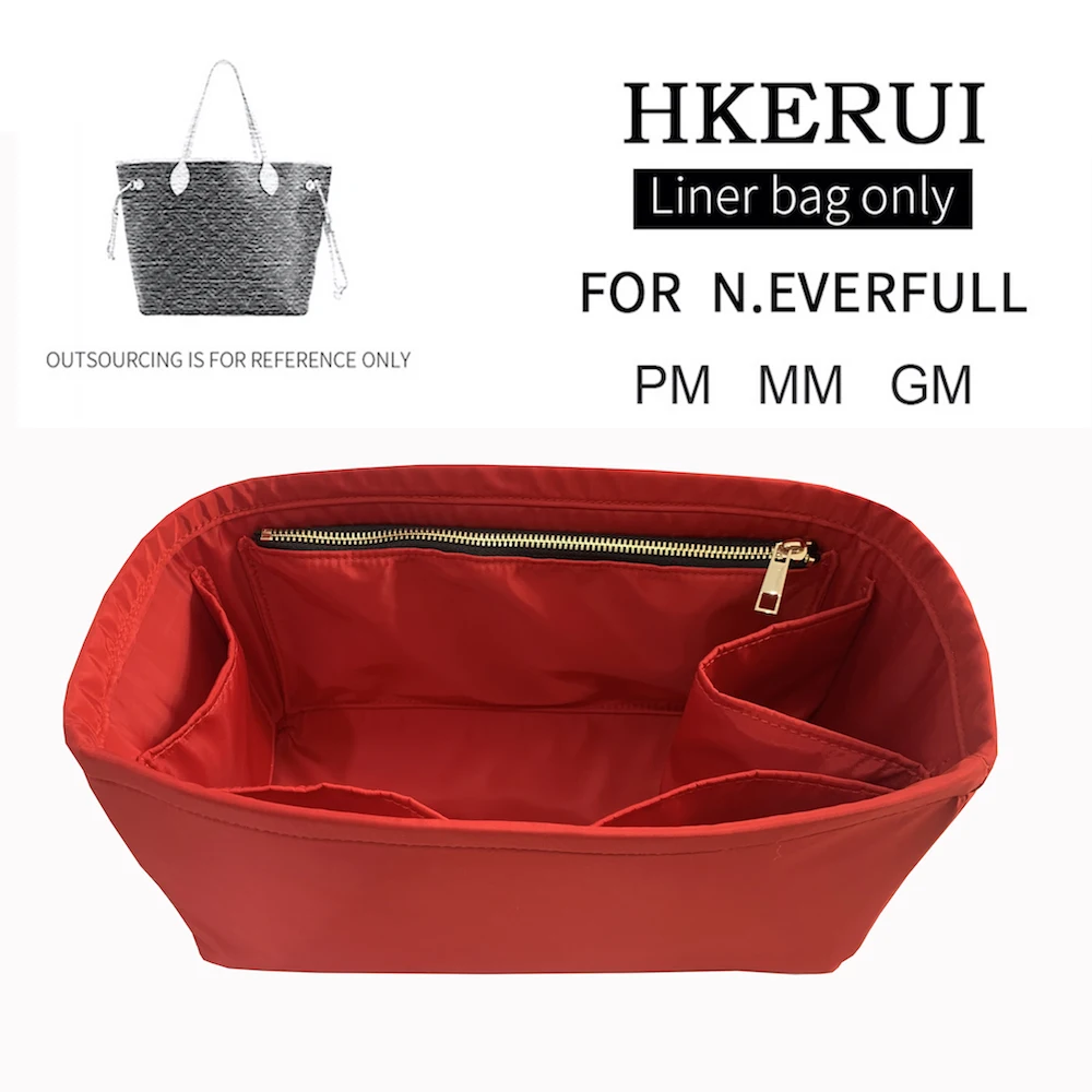 

For Neverfull MM GM PM Insert Bags Organizer Makeup Handbag Organize Inner Purse Portable base shaper Premium nylon (Handmadeï¼‰