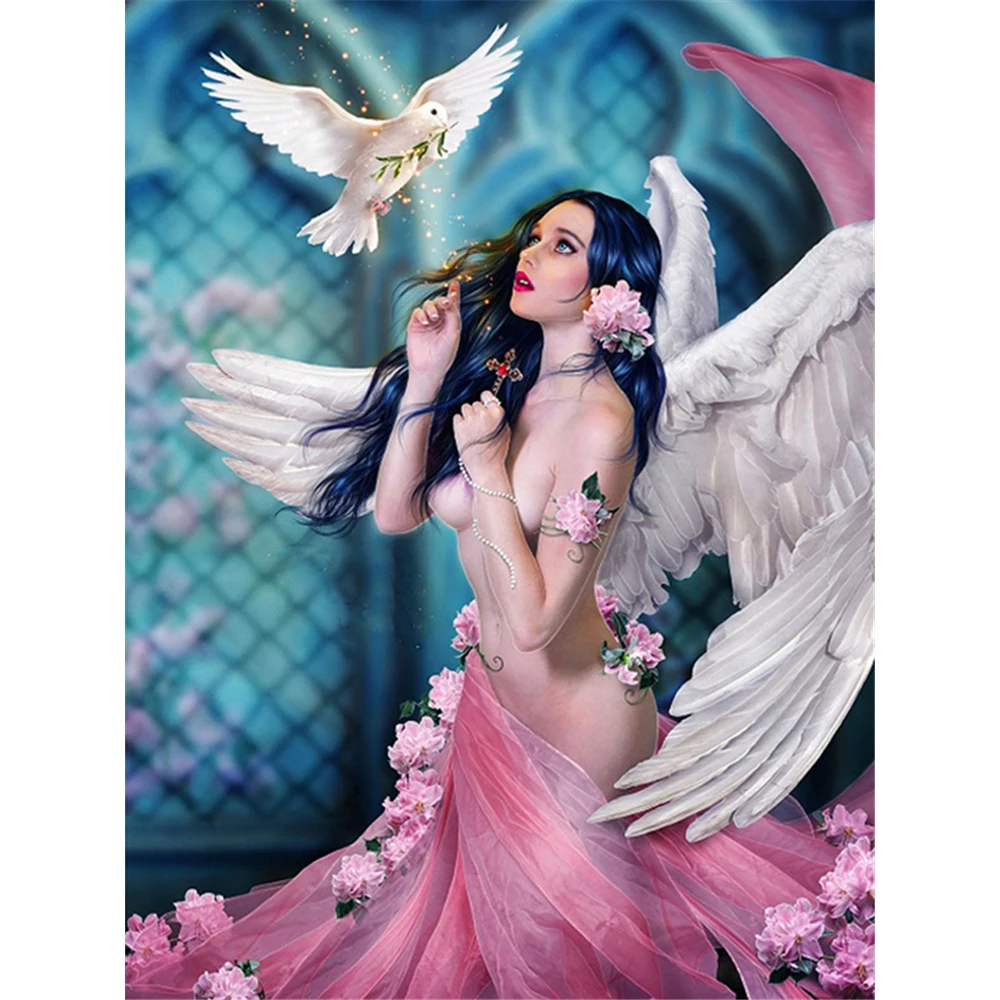 

Набор для вышивки крестиком 11CT Black Angel Beauty, Набор для вышивки крестиком, DMC нитки, живопись, шитье, рукоделие, вязание для взрослых