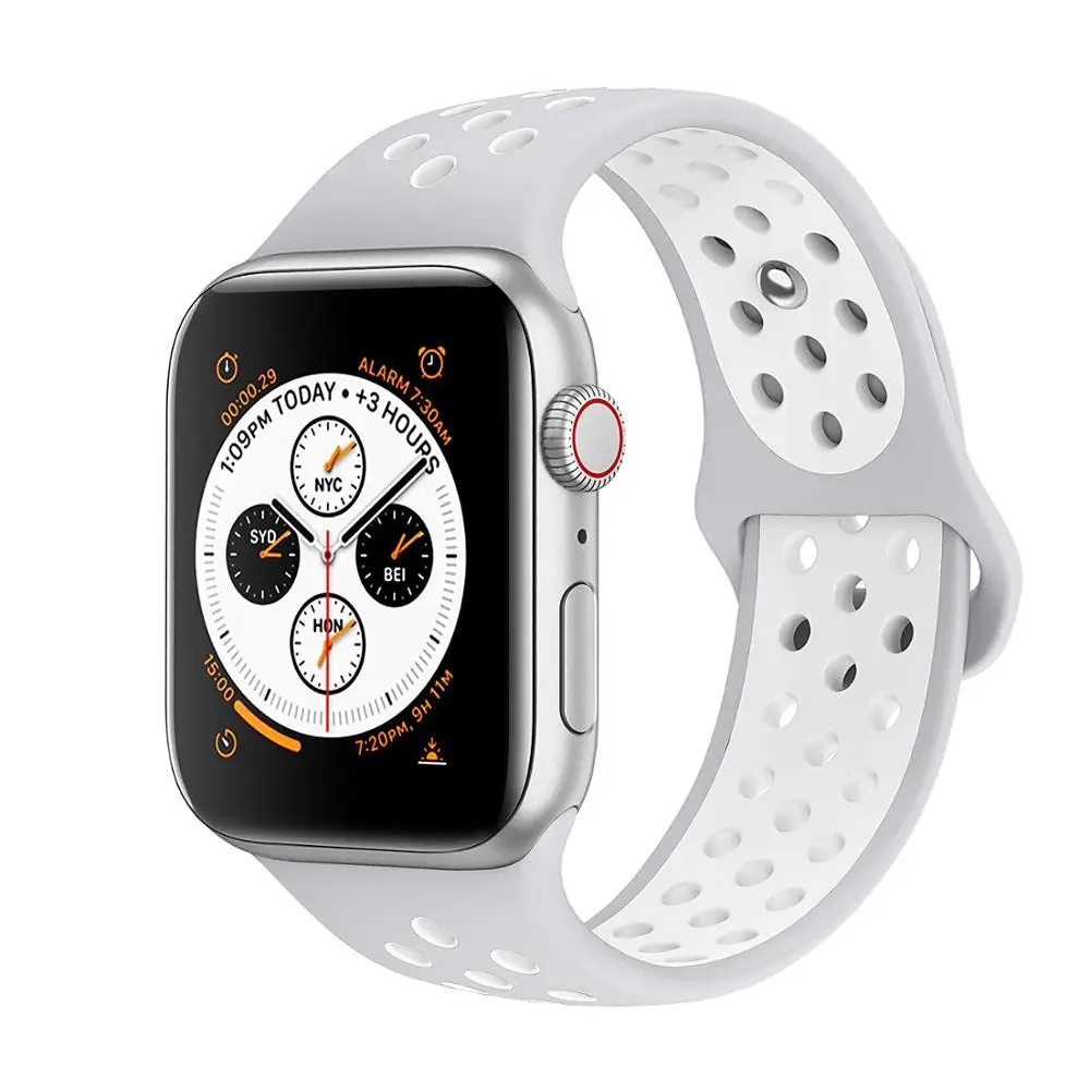 16 Ремешок для Apple Watch 4, 3, 2, 1, 42 мм, 38 мм, 40 мм, 44 мм, браслет, силиконовый ремешок для iwatch sports series 4, 3, 2 и 1 - Цвет ремешка: 16