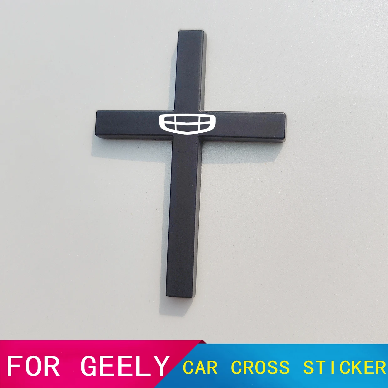 

Car Jesus cross sticker Metal God Christian Cross Side Emblem Sticker For Geely Azkarra BINRAY Coolray Tugella Bo Rui GE LYNK CO