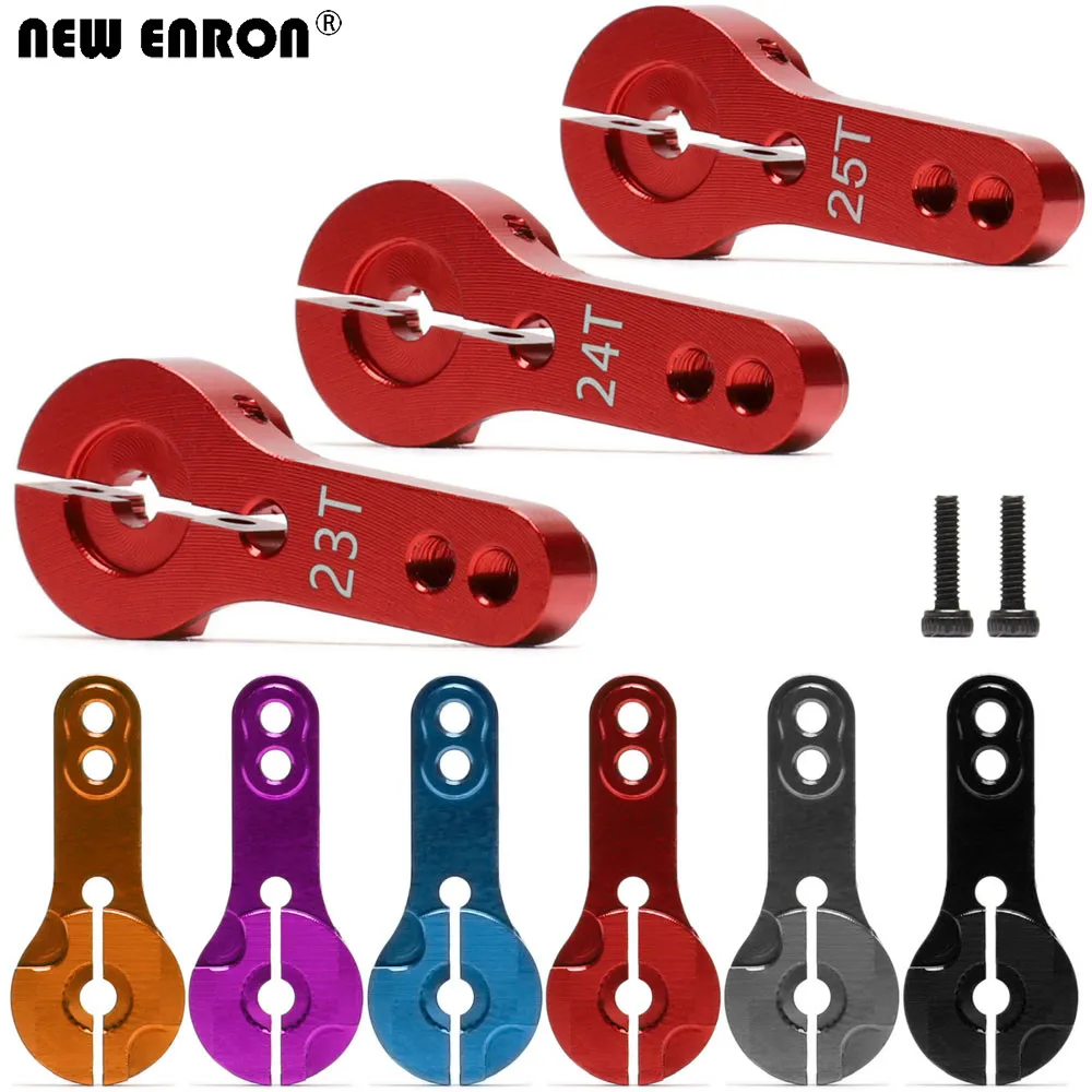 

NEW ENRON Aluminium Alloy Adjustable Heavy Steering Servo Half Arm 23T 24T 25T For Adults RC Car Boat Helicopter Upgrade parts