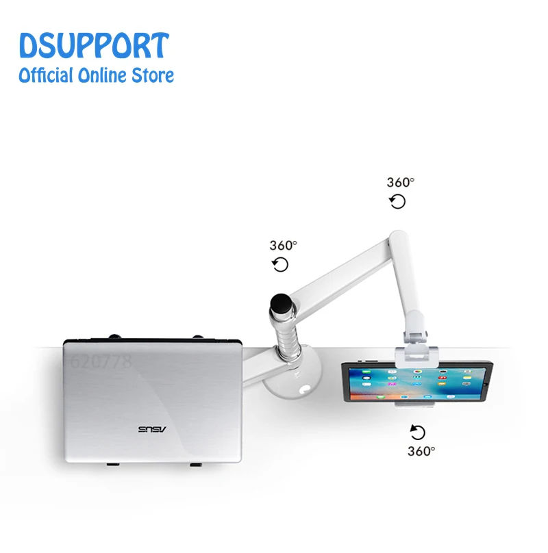 OA-9X Lazy Tablet Laptop Stand Adjustable Height Rotatable Holder for Notebook within 10-16 inch and PC 4.7-12.9 | Компьютеры и офис