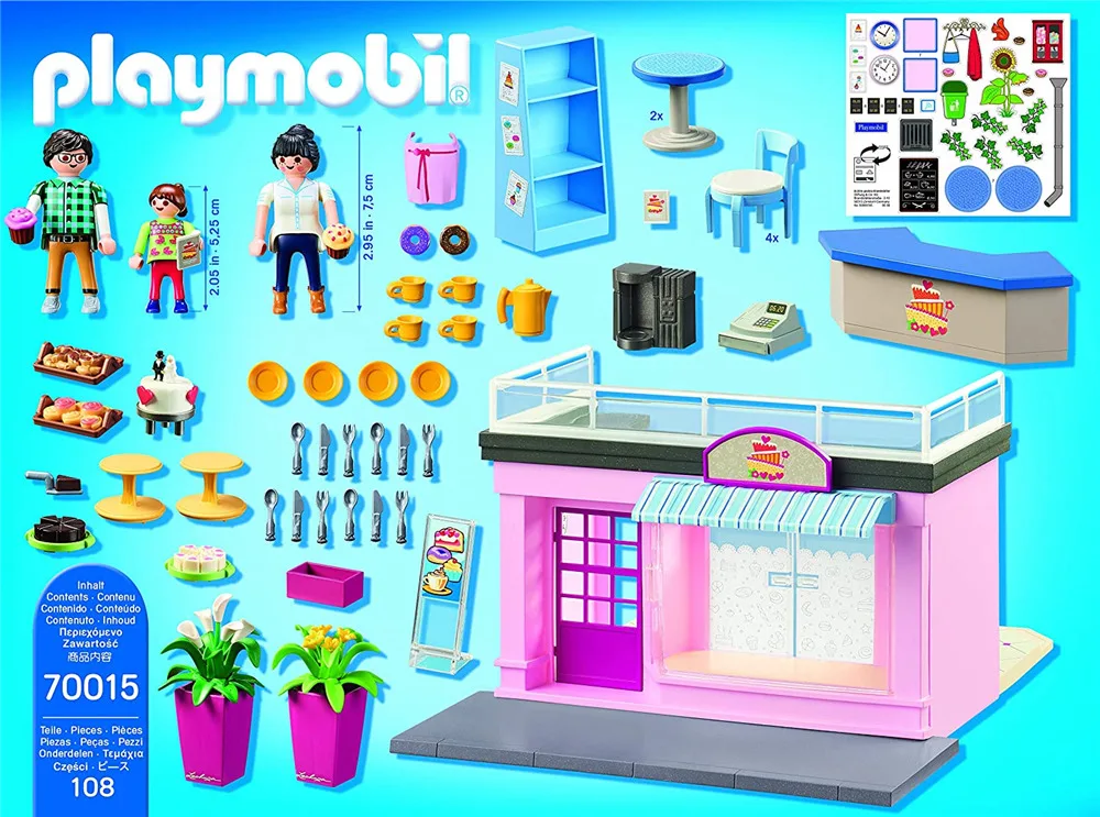 

Playmobil My Cafe Playset building block Children Splicing Toy Birthday Christmas Gift Training hands-on ability
