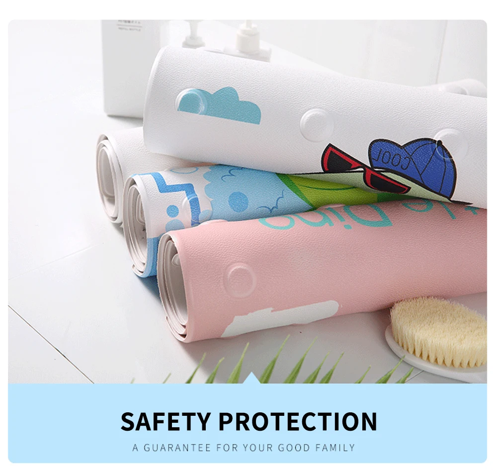 40x70cm Cartoon Carpet Bathroom Anti-skid Floor Mat Foot Pad Suction Cup Waterproof Shower Room Bathtub Home Decorative | Дом и сад