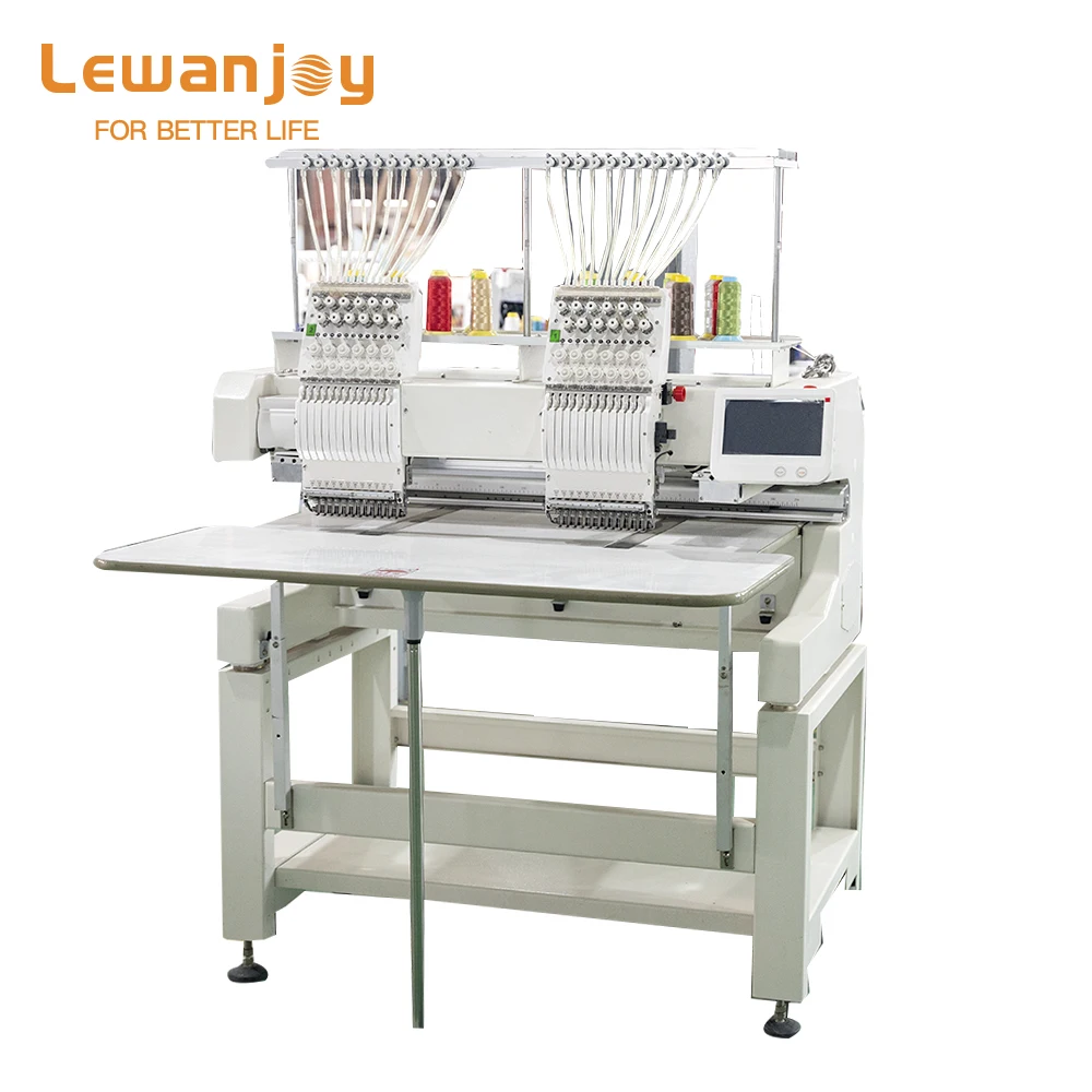 

High performance two head 12 colors for cap embroidery machine price newest technology 450*500 mm