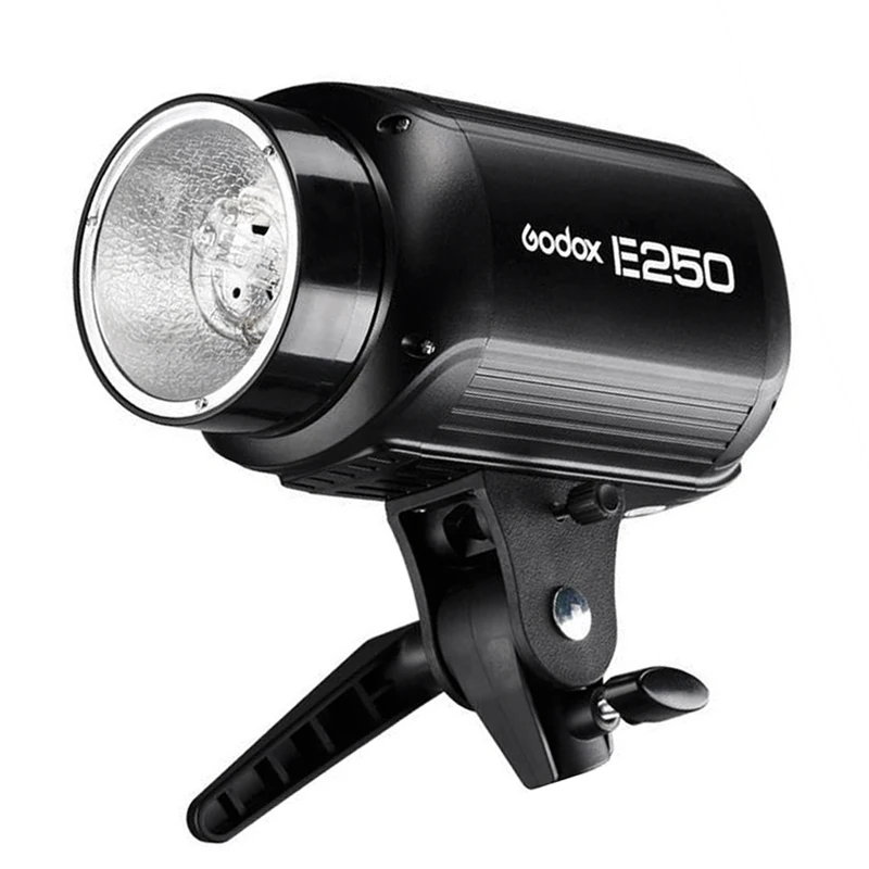 

By DHL Godox E250 110V 220V 250W GN53 Photo Studio Flash Light Strobe Lighting 250WS Lamp Head Power & Brightness Adjustable