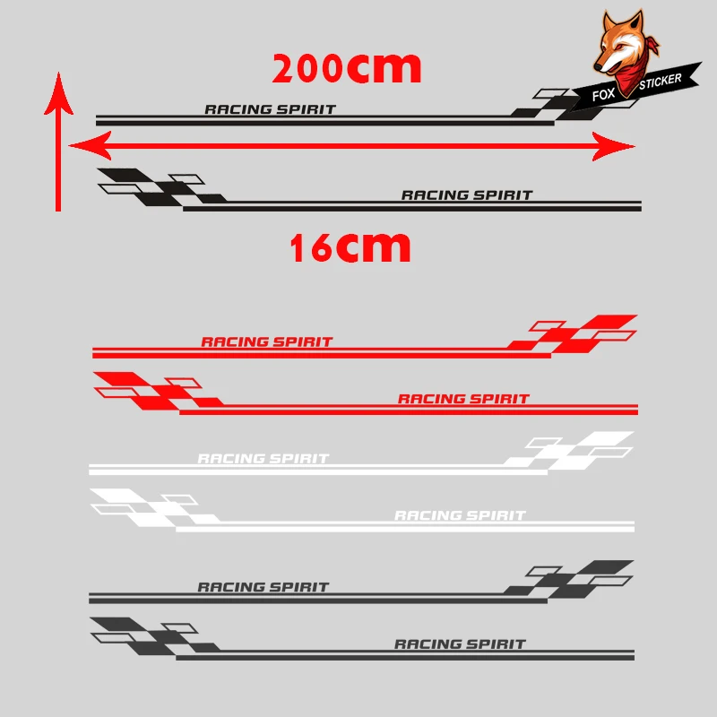 Наклейки для кузова автомобиля 2 шт. спортивный Стайлинг графическая виниловая