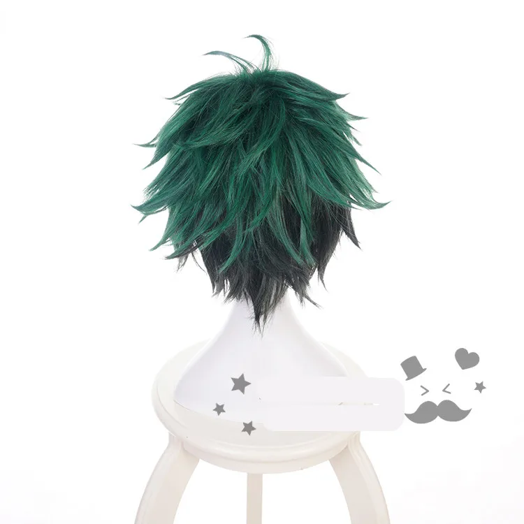 Парик для косплея моя геройская Академия Deku Izuku Midoriya мужские зеленые короткие