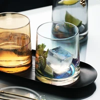 simple transparent nordic portable glass round whiskey glass shot beer tea cup set cocktail champagne szklanki home life bj50bl