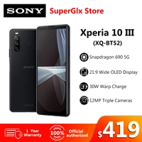 original sony xperia 10 iii 5g mobile phone 6 0 6gb ram 128gb rom octa core 4500mah nfc 219 android 11 oled display smartphone