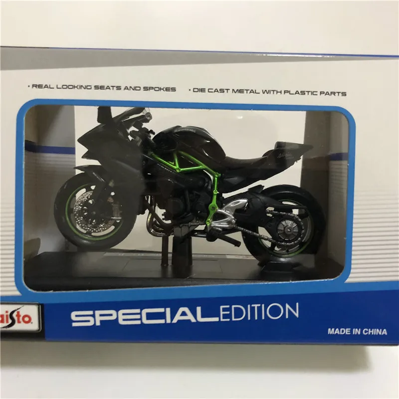 Модель мотоцикла KAWASAKI NINJA H2R литая модель из сплава черный ниндзя мотоцикл