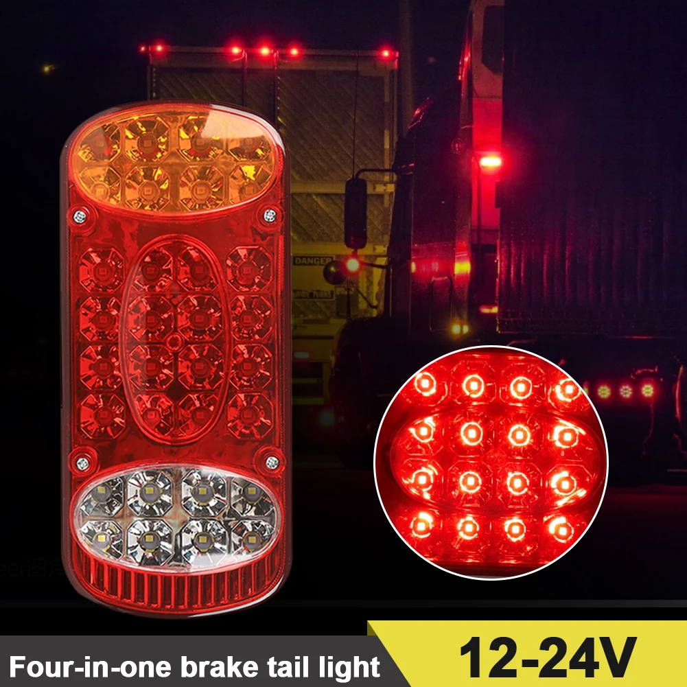 

1pc 12V 24V 32 LED Car Truck Tail Light Taillight Rear Stop Brake Light Indicator Signal Lamp Boat Trailer Caravan Van Lorry