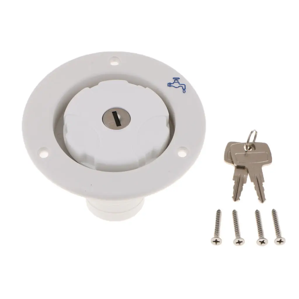 

Locking Fuel Tank Cover Gas Lid Filler With Lock For Boat RV Truck