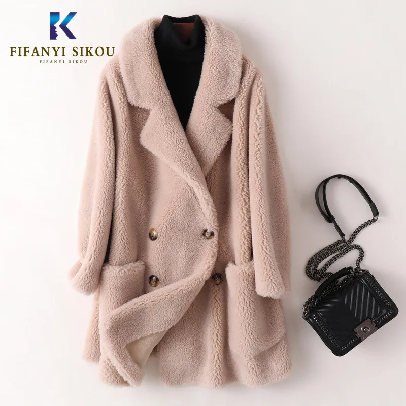 Новинка 2020 зимнее пальто высококачественное кашемировое меховое женская модная