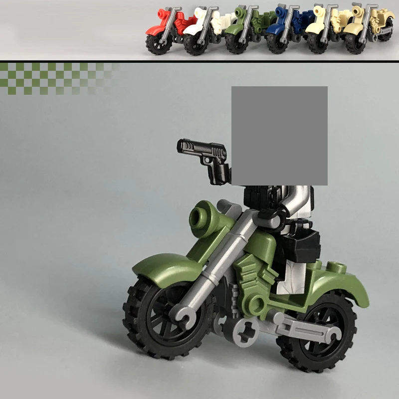 

Kids Assembled Building Blocks Small Particles Military Motorcycle Blocks Bricks Toys for Children Early Education Birthday Gift