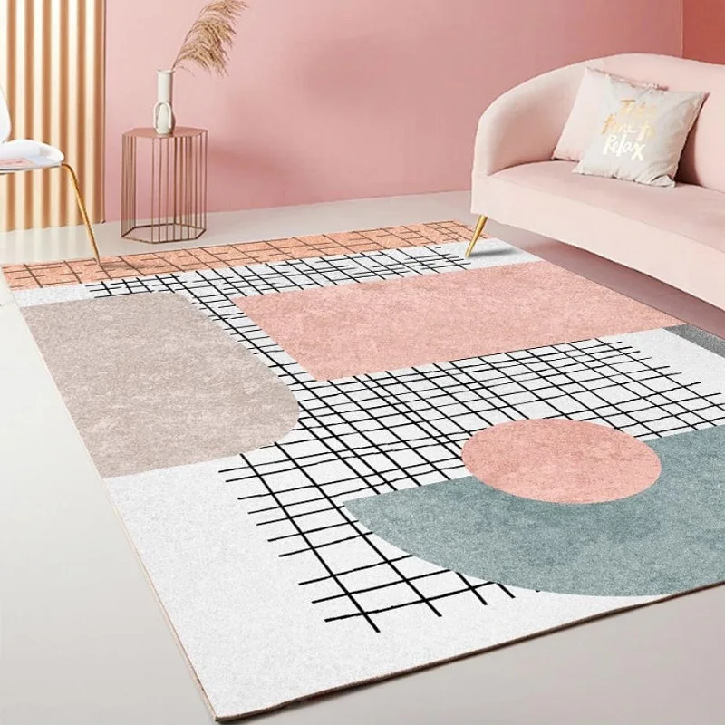 

High Quality Rug Geometric Anti-slip Carpet for Living Room Home Indoor Printed Decoration Bedroom Toilet Doormat Sofa Floor Mat