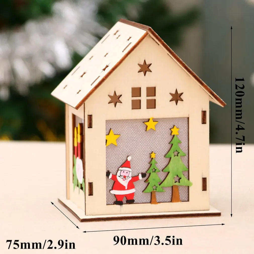 Новый год Рождество сделай сам светящаяся хижина инновационный Рождественский