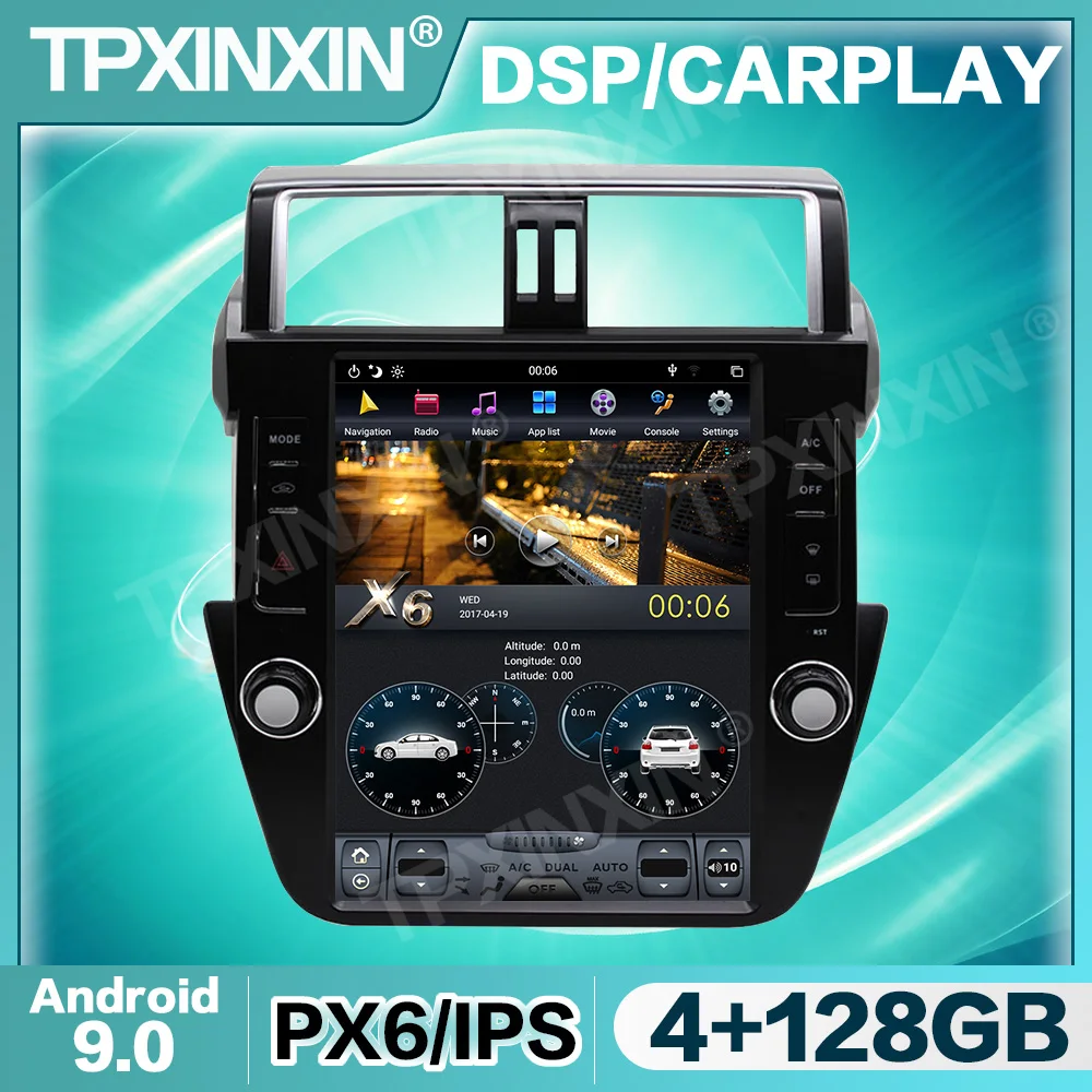 

Tesla IPS Screen Android Car Radio For Toyota Land Cruiser Prado 150 2014 - 2017 Multimedia Video DVD Player Navigation GPS 2din