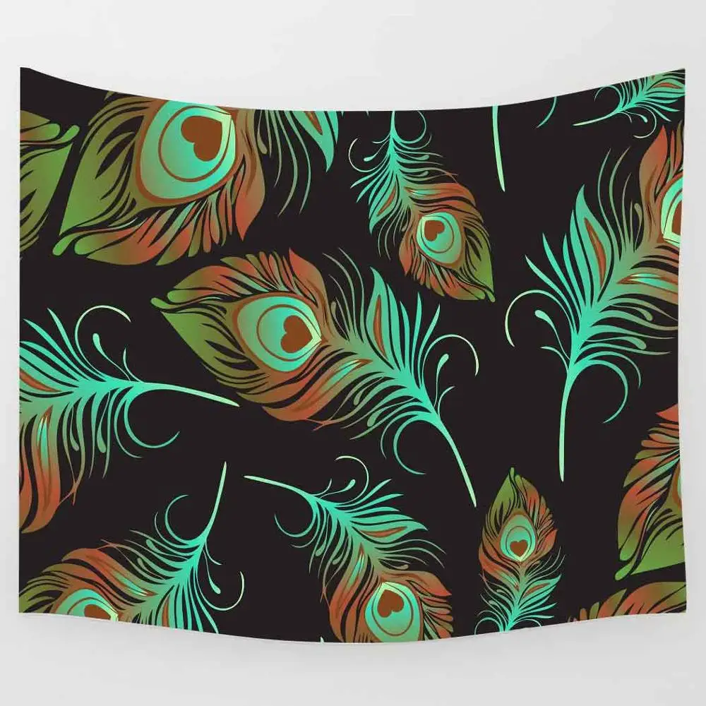 Simsant Mandala Tapestry Feather Trippy Colorful Tree Art Wall Hanging Tapestries for Living Room Bedroom Home Blanket Decor | Дом и сад