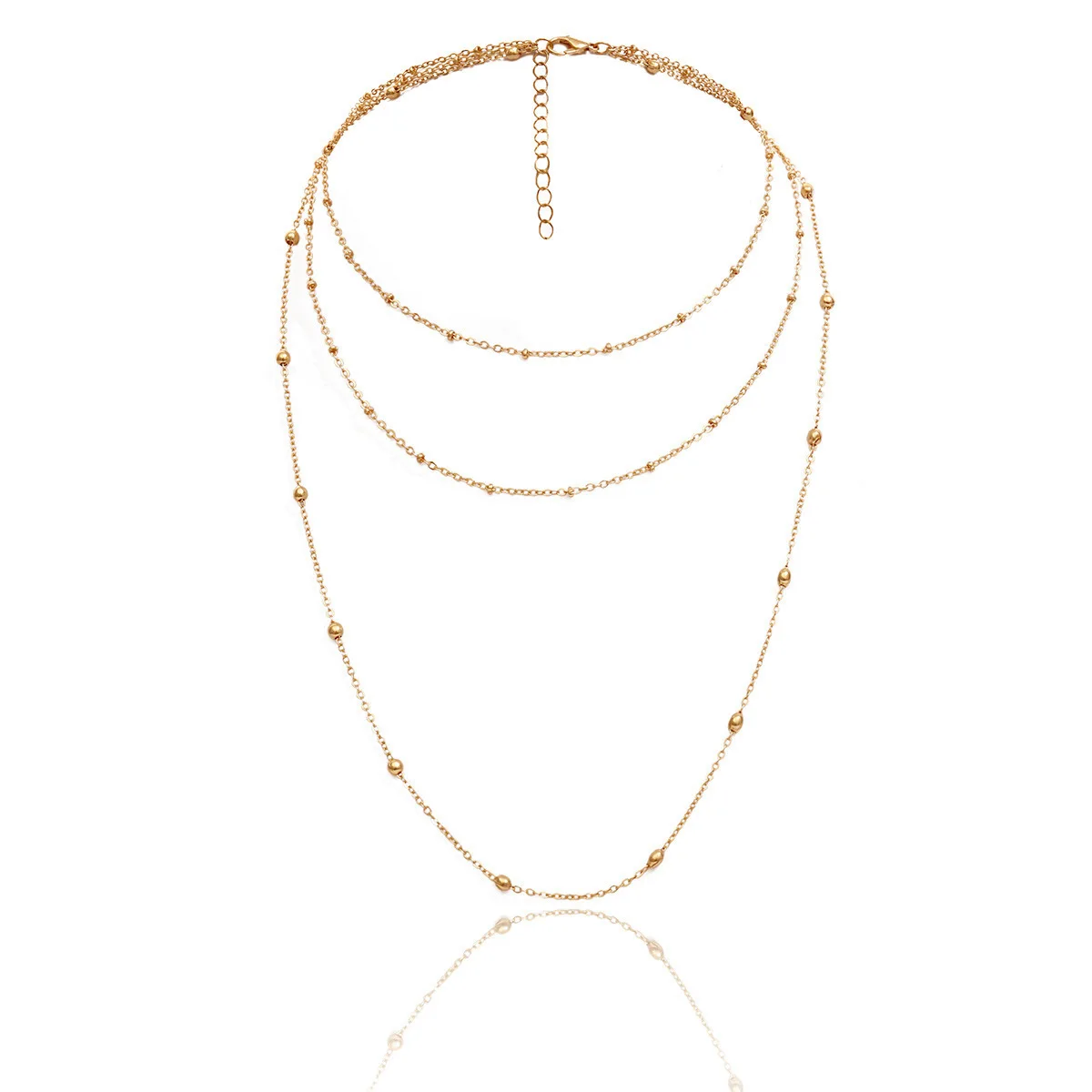 Abayabay Choker Personalized Girl Necklace Multilayer Chain Women Rose Gold Color Bohemia Necklaces Jewelry Lovers Kpop Collier
