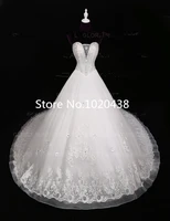 2016 new collection own design strapless lace appliques crystal beading luxury design small flowers custom made wedding dress