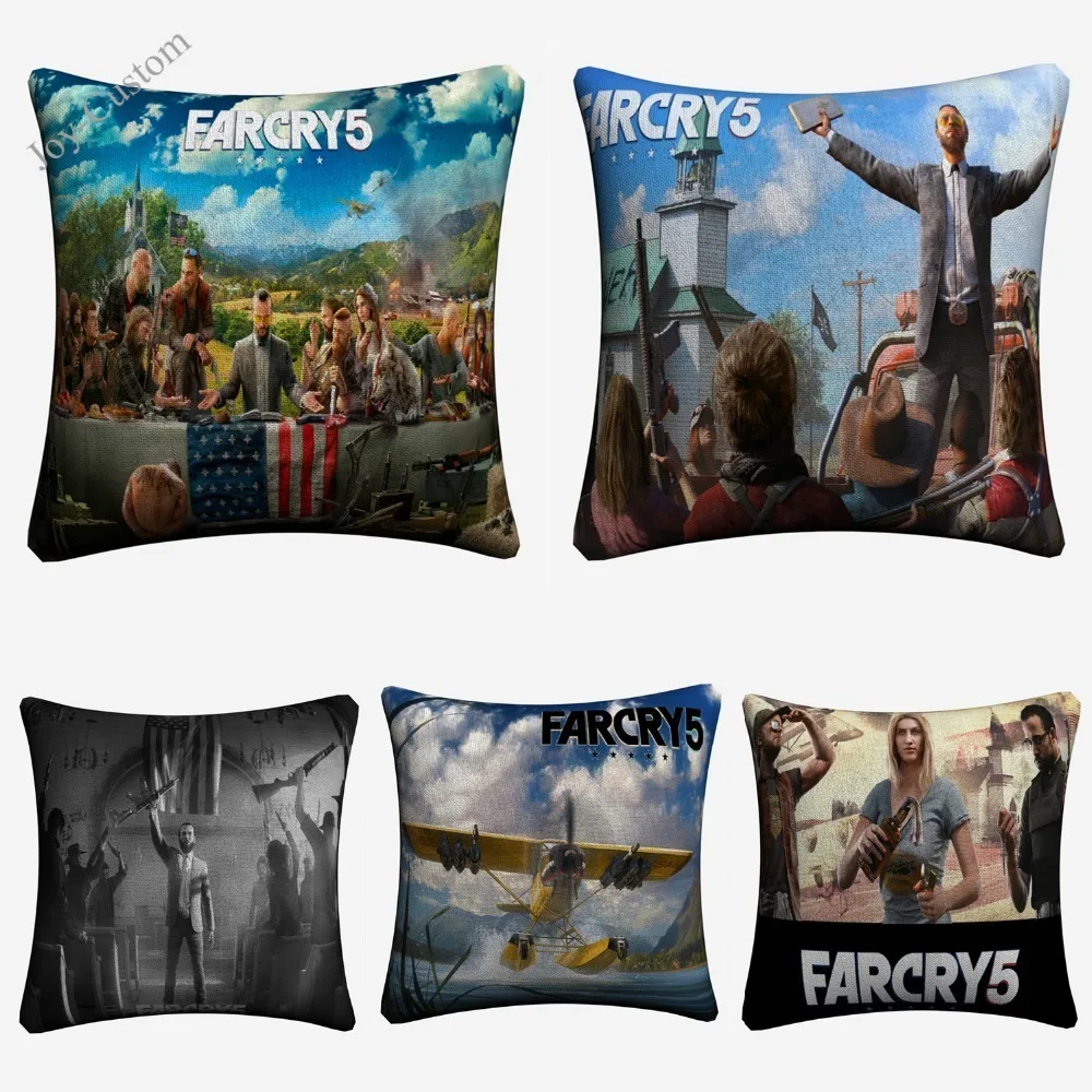 Far Cry 5 HD видео игры декоративная льняная наволочка для подушки софы стула