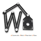 Линейка, складывающаяся вдвое, многоугольная, для стекла, керамической плитки