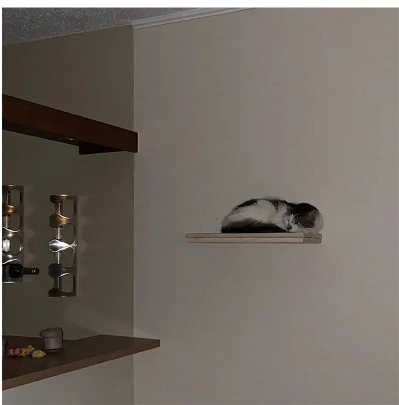 Wall-mounted Cat Solid Shelf Climbing Frame Cat Tree Hammock Pet Furniture Play House