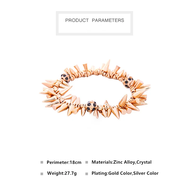 Винтаж подвеска в стиле панк браслеты с заклепками для женщин Горячая Распродажа