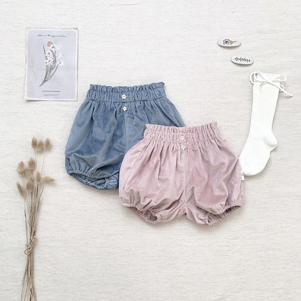 Милые детские шорты для новорожденных девочек Осенние мягкие теплые дешевые
