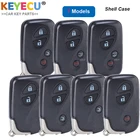 Смарт-чехол для дистанционного ключа от машины KEYECU, корпус для Lexus GS430 ES350 GS350 LX570 IS350 RX350 IS250, Fob 234 кнопки с лезвием TOY48