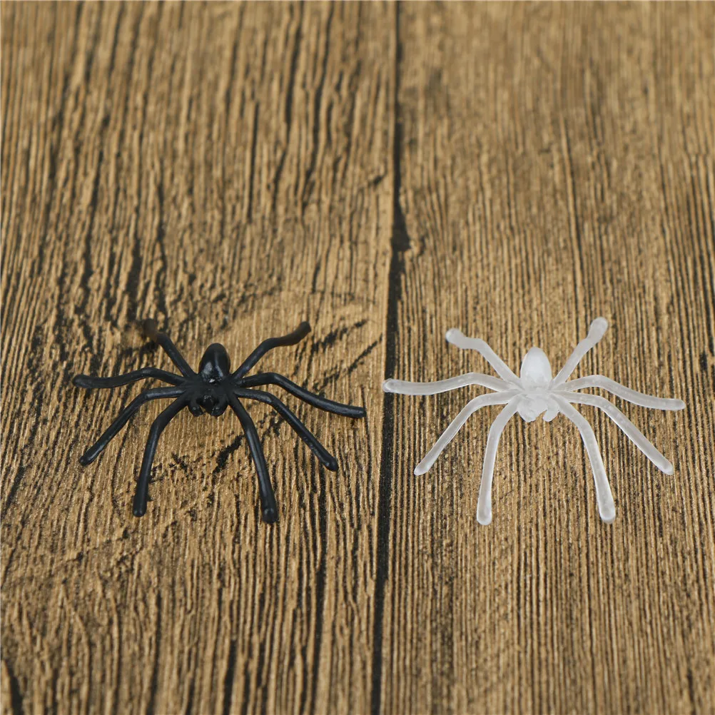

30Pcs/Pack Small Plastic Fake Spider Prank Toys Haunted House Prop Black Halloween Decorative Spiders Children Novelty Toy