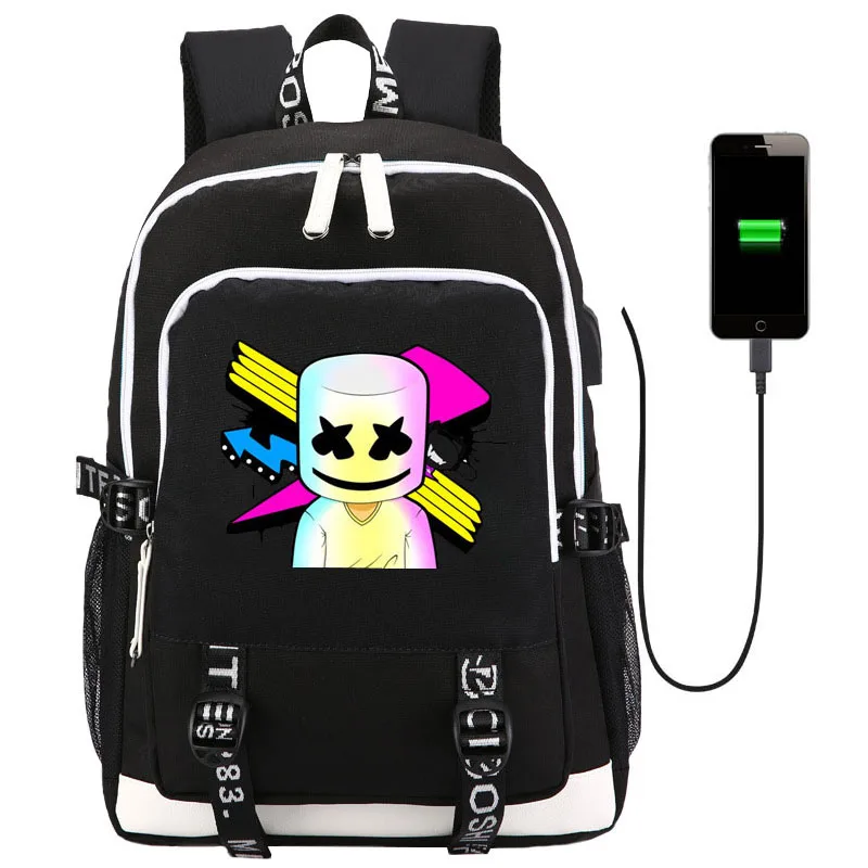 Лидер продаж Холщовый Рюкзак DJ Marshmello Dotcom WaVeZ FinD Me студенческий школьный рюкзак