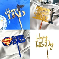 best dad acrylic happy birthday cake topper gold super father birthday cake topper for daddy birthday party cake decorations new