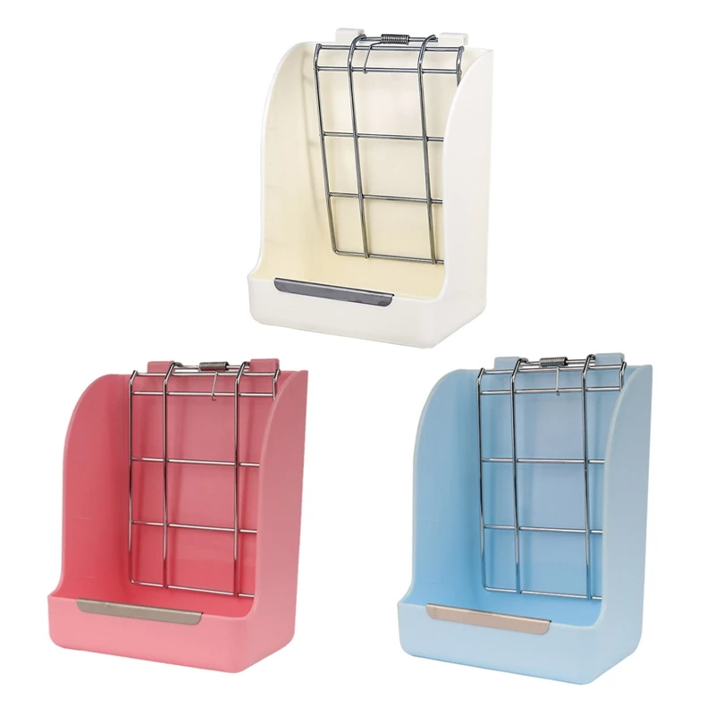 

Small Pet Hangable Bowl Cage Hanging Feeder Plastic Rack Small Animal Bowls For Guinea pig Hamster Rabbit Food Grass Frame