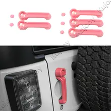 Розовая дверная ручка накладка наклейка для 4 дверей Jeep Wrangler 2007