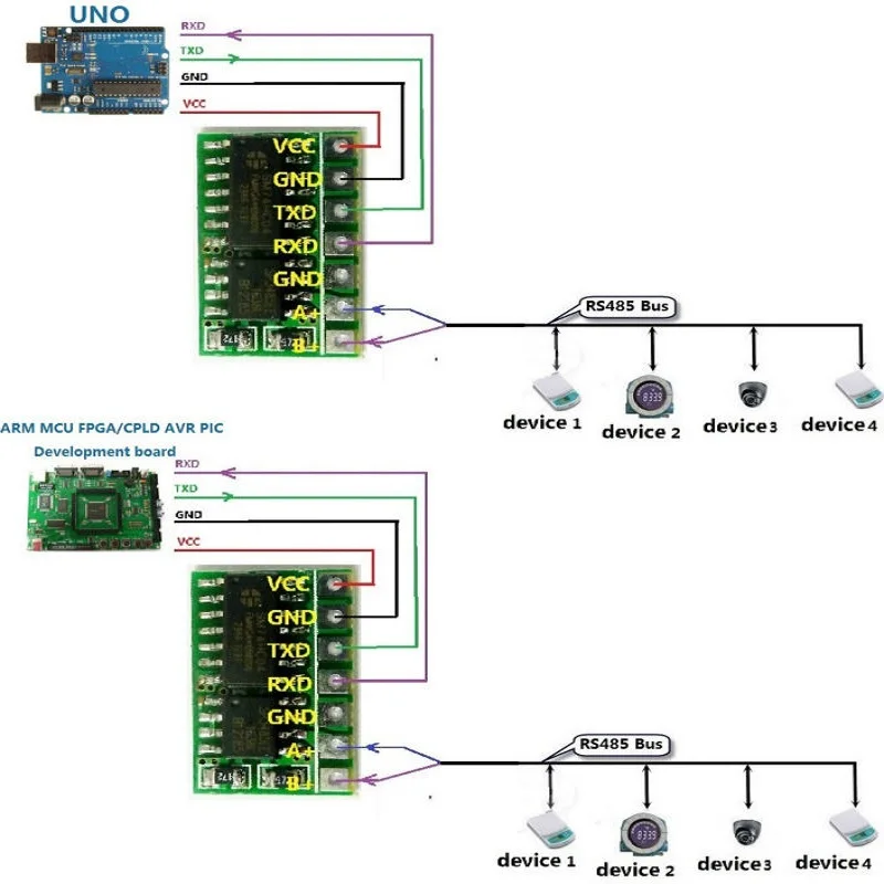 Мини-конвертер r411b01 _ 5 В модуль преобразователя RS485 в TTL преобразователь UART SP485EE