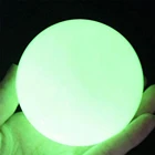 35 мм светится в темноте зеленый камень Светящийся кристалл кварца шара с подставкой