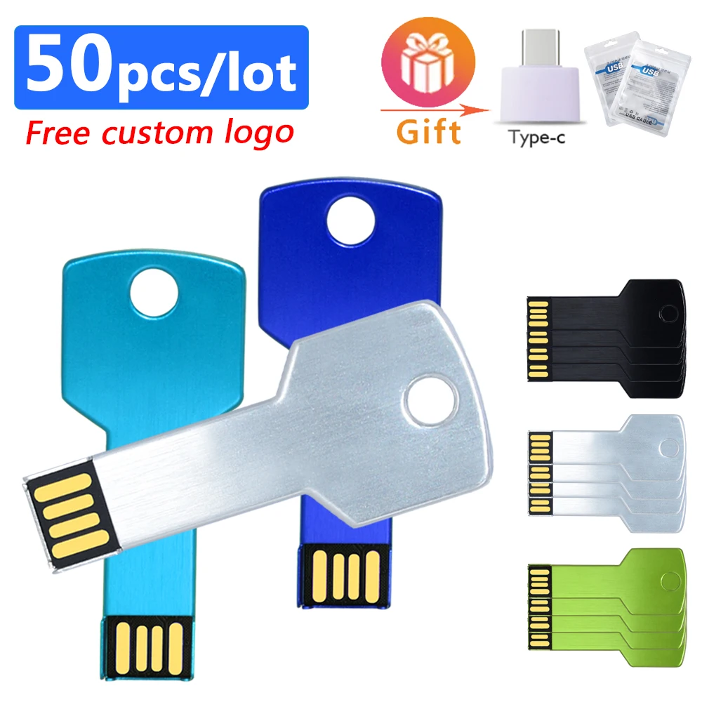 

50pcs/lot memoria usb flash drive 32GB pendrive 128GB 64GB waterproof pen drive 16GB 8GB flash usb 2.0 cle usb stick Custom logo