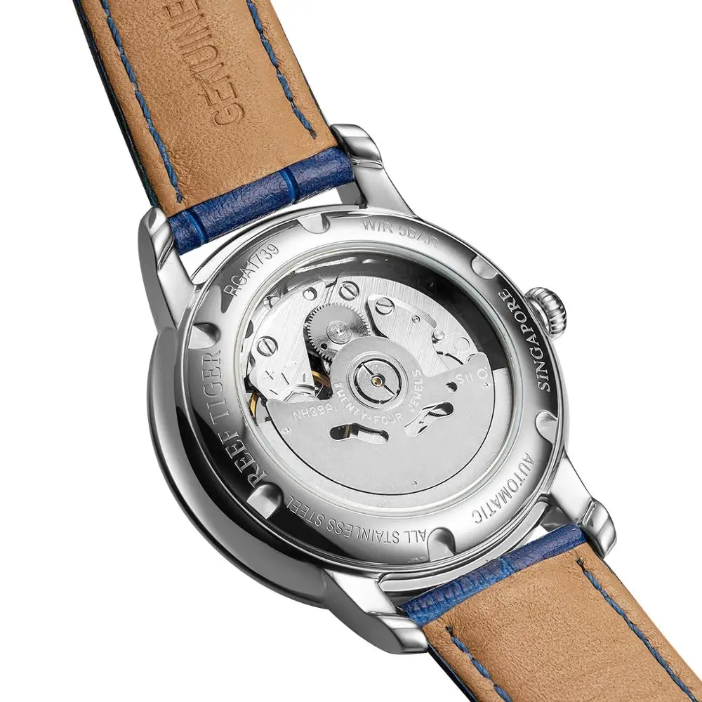 Часы для пар автоматические часы Риф Тигр Роскошные водонепроницаемые деловые