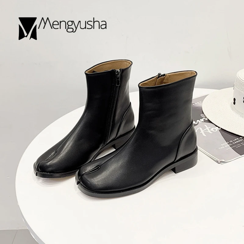 Tabi туфли ниндзя женские высококачественные кожаные рыцарские ботинки из