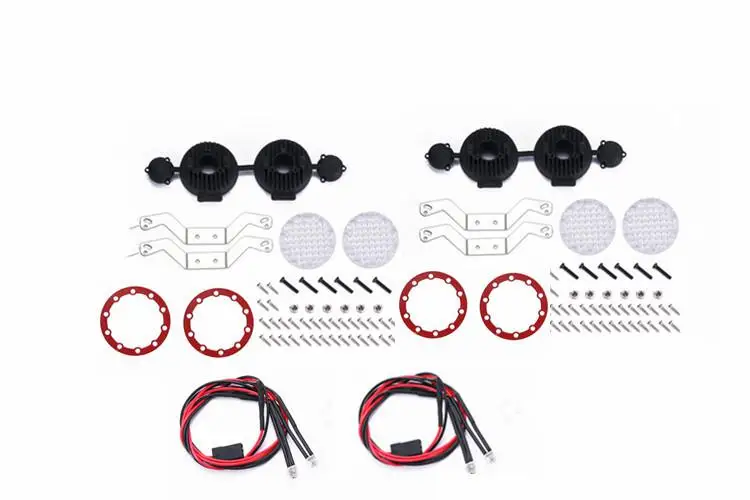 Suitable for 1/10 RC cars AXIAL SCX10 III Trax TRX4 TRX6 round spotlights, roof lights, bumper searchlights enlarge