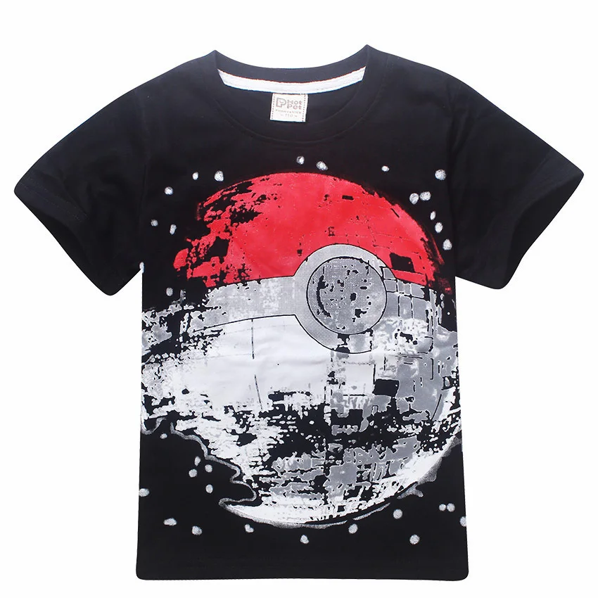 Дешевые детские футболки футболка с покемоном для мальчиков летний топ землей