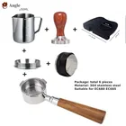 304 нержавеющая сталь 51 мм бездневой портативный держатель фильтра для темпера кофе для Delonghi EC680 EC685  