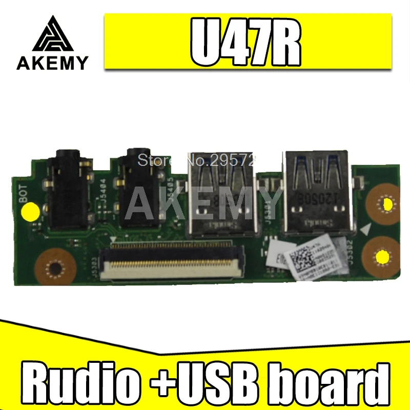Новинка для For Asus U47A Q400A U47VC USB3.0 плата адаптера интерфейса ноутбука аудио USB IO Плата