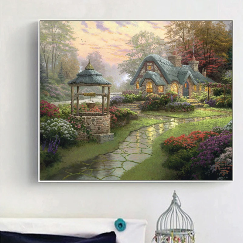 Набор для вышивки крестиком 11CT наборы с точным принтом пейзажа DMC холщовые узоры