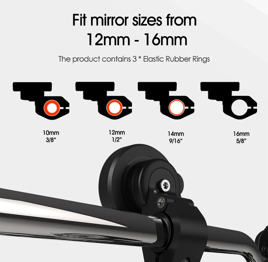 motorcycle electric vehicles moto phone holder navigation support rearview mirror mount clip bracket for mobile phone 2nd gen free global shipping