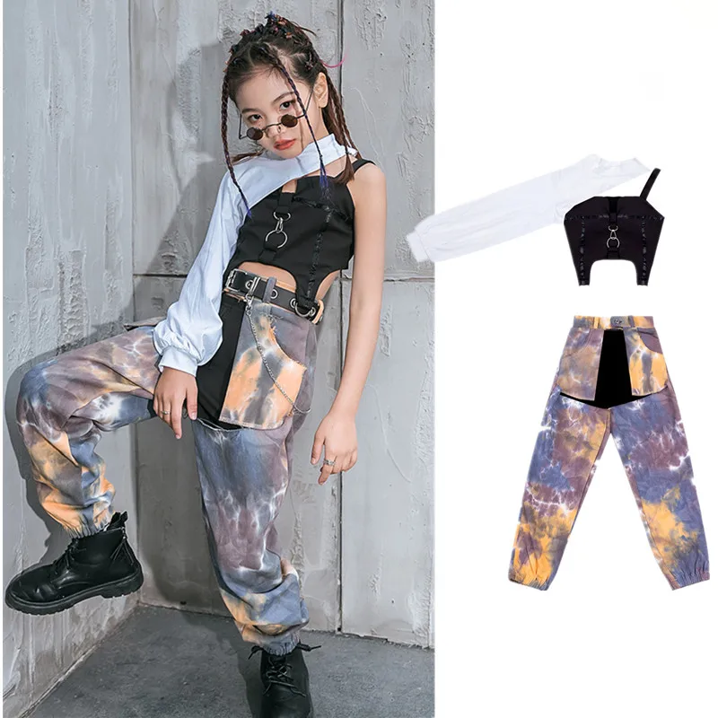 

Children'S Jazz Dance Suit Girls Street Dance Performance Trendy Costumes Kids Hip Hop Dance Clothes Catwalk Show Outfit