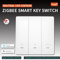 tuya zigbee 3 0 smart curtain switch eu button switches 100 240v voice control smart switch for alexa google home smart home